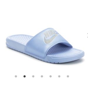 Adidas periwinkle slides